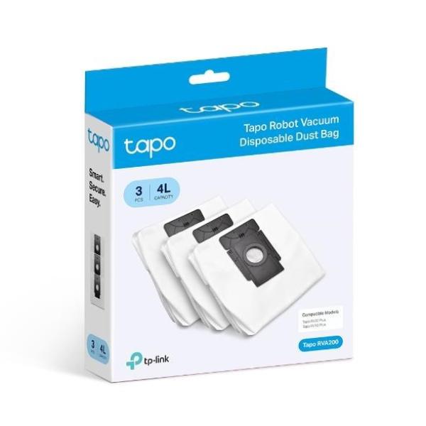 TP-LINK "Tapo Robot Vacuum Disposable Dust BagSPEC: 4L Disposable Dust Bag  ×3Suitable for Tapo RV30 Plus, Tapo RV10 P1