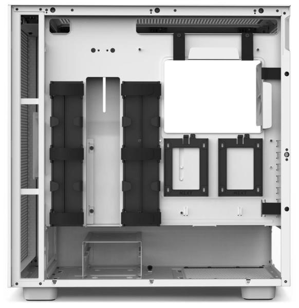 Skriňa NZXT H7 Flow edition / ATX / 2x120 mm ventilátor / USB-C / 2x USB / sklenená bočnica / sieťovaný panel / biela4