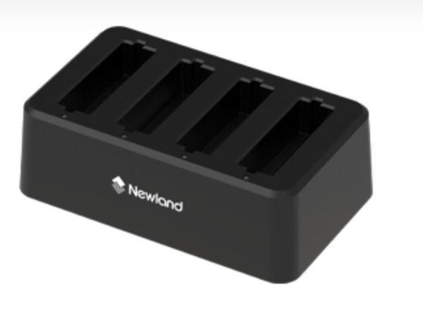 Newland 4-slot battery charger for MT90 series,  includes adapter with UK and EU power plug
