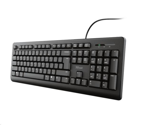 TRUST klávesnice PRIMO,  membránová,  USB,  DE