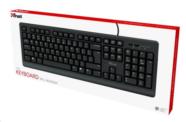 TRUST klávesnice PRIMO,  membránová,  USB,  DE4