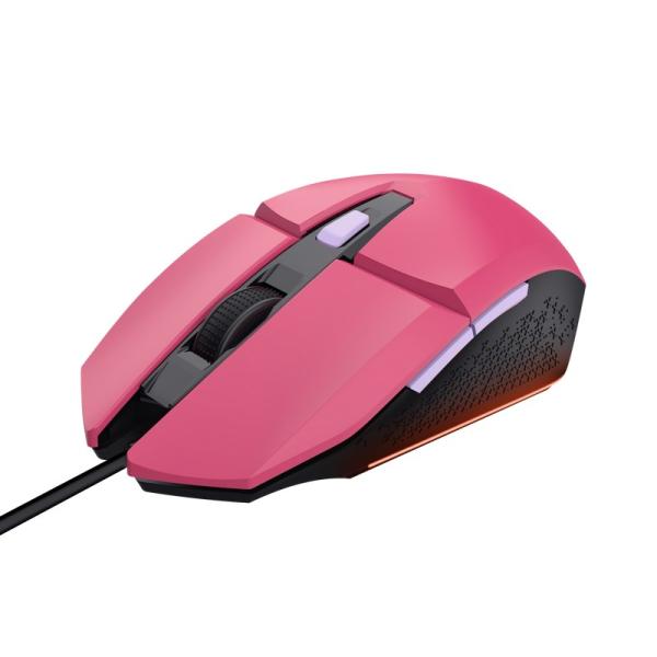 TRUST myš GXT 109P FELOX Gaming Mouse,  optická,  USB,  růžová