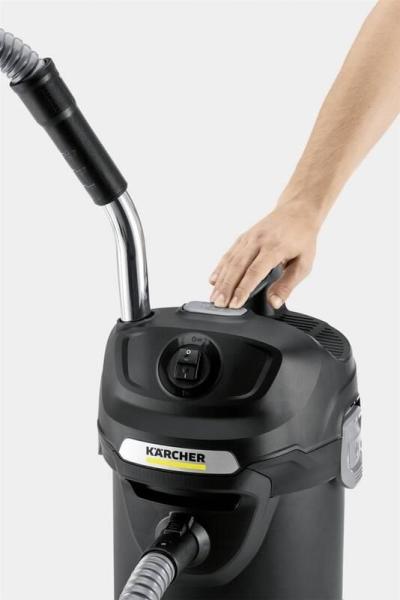 Karcher AD 4 Premium vysavač na popel,  600 W,  kovová nádoba 17 l,  kovový filtr,  pozinkovaná sací hadice1