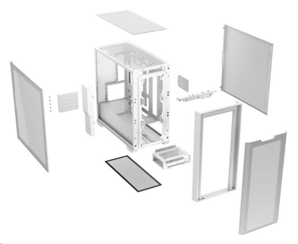 ASUS Case A21/ Micro ATX/ Transpar./ Biela17