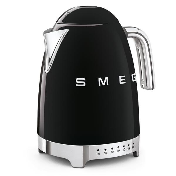 Smeg KLF04BLEU rychlovarná konvice,  1, 7 l (7 šálků),  2400 W,  styl 50. let,  řízení teploty,  7 programů,  černá1