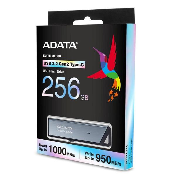 ADATA Flash Disk 256GB UE800,  USB 3.2 USB-C,  Elite drive,  šedá3