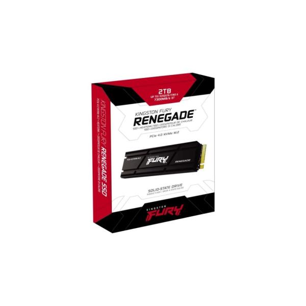 Kingston FURY RENEGADE SSD 2TB,  M.2 2280,   PCIe Gen4x4,  R:7300MB/ s; W:7000MB/ s,  Heatsink1