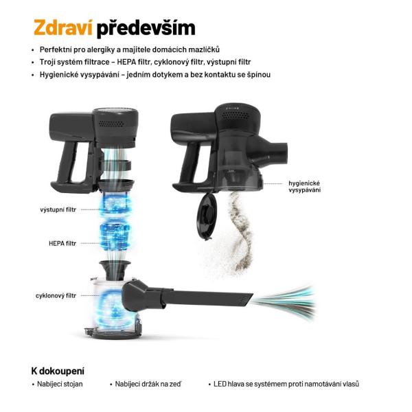 Lauben Stick Vacuum & Mop 3in1 Pet Deluxe 400BC15