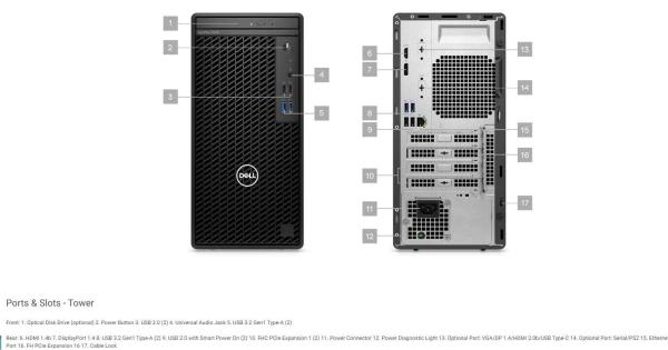 DELL PC OptiPlex 7010 MT/ 180W/ TPM/ i5-13500/ 8GB/ 512GB SSD/ Integrated/ DVD RW/ vPro/ Kb/ Mouse/ W11 Pro/ 3Y PS NBD1