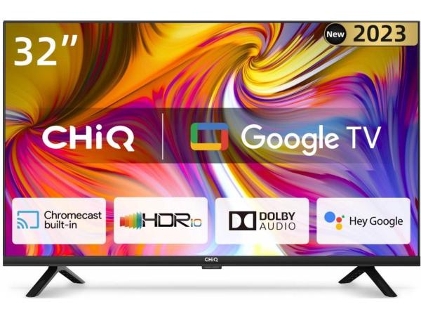 CHiQ L32H7G TV 32",  HD,  smart,  Google TV,  dbx-tv,  Dolby Audio,  Frameless