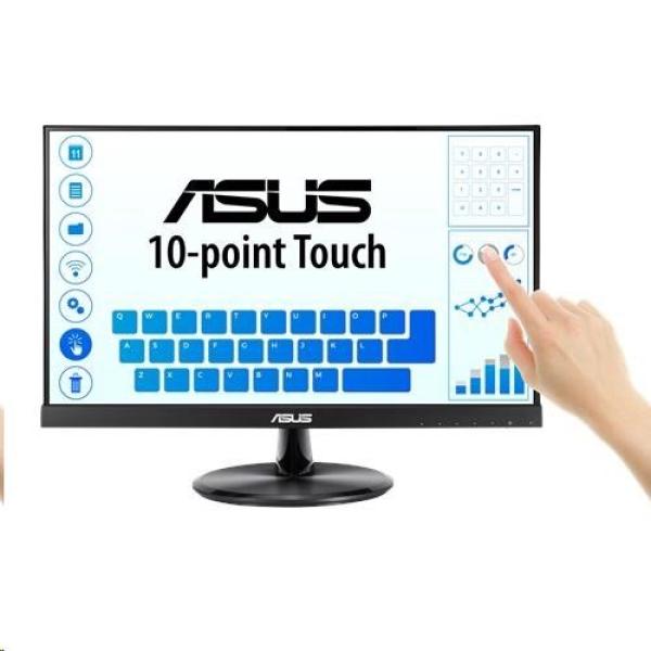 Dotykový displej ASUS LCD 21.5" VT229H Touch 1920x1080,  lesklý,  D-SUB,  HDMI,  10-bodový dotykový,  IPS,  bezrámčekový,  USB