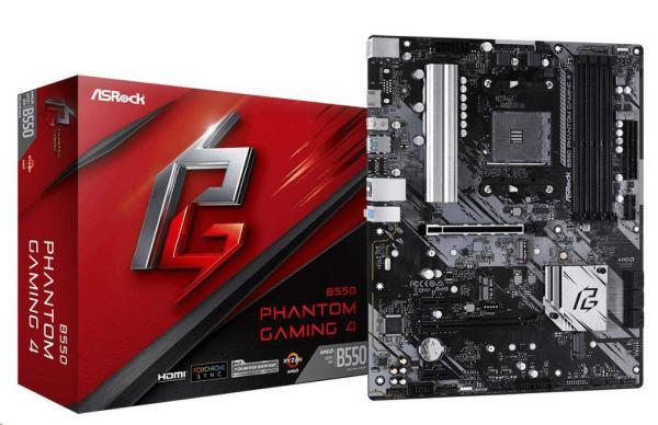 BAZAR - ASRock MB Sc AM4 B550 Phantom Gaming 4, AMD B550, 4xDDR4, HDMI - Po opravě (Bez příšlušenství)1