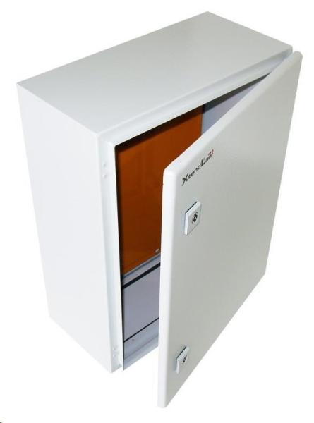 XtendLan 19" univerzální rozvaděč s montážní deskou,  krytí IP66,  šířka 380mm,  hloubka 210mm,  výška 600mm,  šedý1