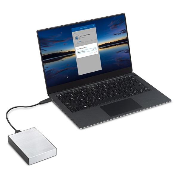 SEAGATE Externí HDD 1TB One Touch PW,  USB 3.0,  Stříbrná7