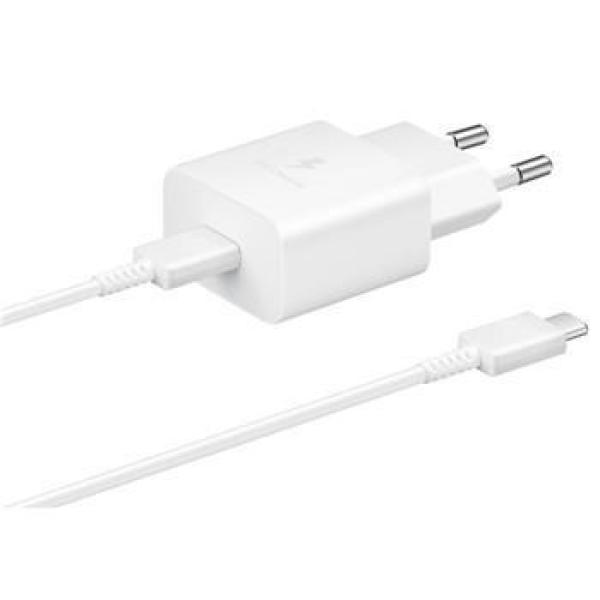 Samsung cestovní nabíječka EP-T1510XWE,  PD,  15W,  kabel USB-C,  bílá