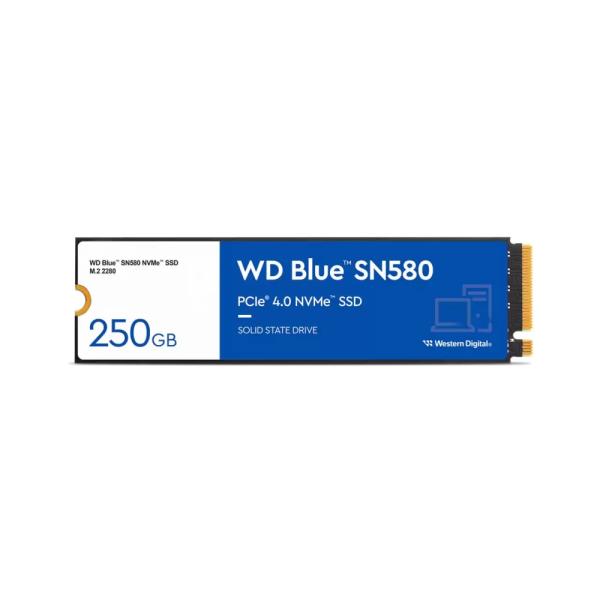 WD BLUE SSD NVMe 250GB PCIe SN580, Gen4 ,  (R:4000,  W:2000MB/ s)