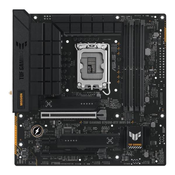 ASUS MB Sc LGA1700 TUF GAMING B760M-BTF WIFI D4,  Intel B760,  4xDDR4,  1xDP,  1xHDMI,  WI-FI