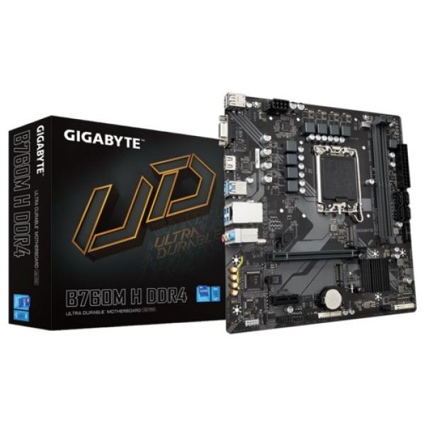 GIGABYTE MB Sc LGA1700 B760M H DDR4,  Intel B760,  2xDDR4,  1xHDMI,  1xVGA,  mATX