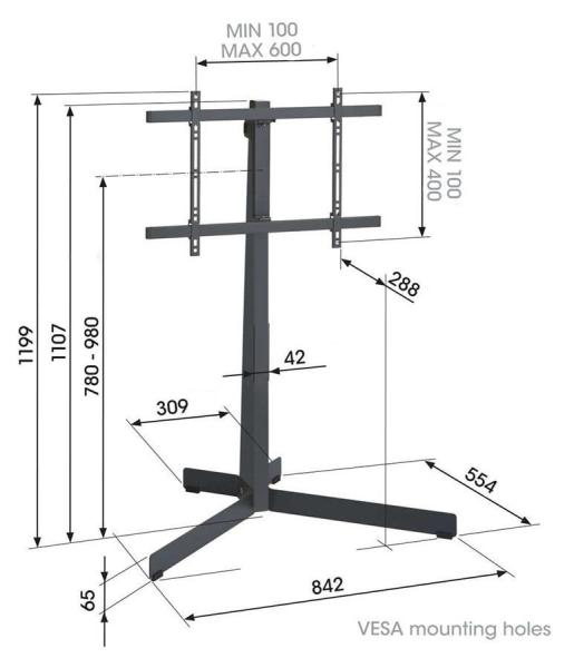 Vogel&quot;s TVS 3690 TV stojan kov5