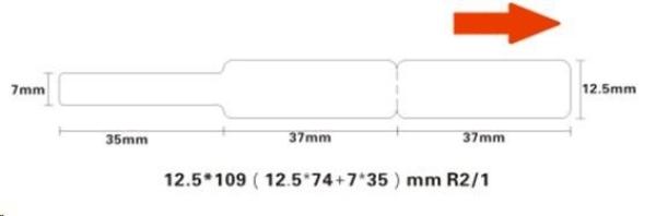 Niimbot štítky na kabely RXL 12, 5x109mm 65ks White pro D11 a D110