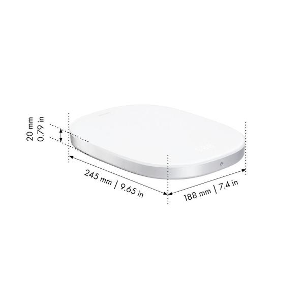 ZWILLING digitální kuchyňská váha,  Li-ion baterie,  USB napájení,  sklo,  stříbrná - Enfinigy3