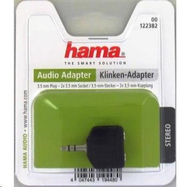 Hama jack vidlica - 2x jack zásuvka,  3, 5 mm stereo1