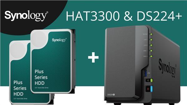 Synology™ DiskStation DS224+ 2x HDD  NAS  2