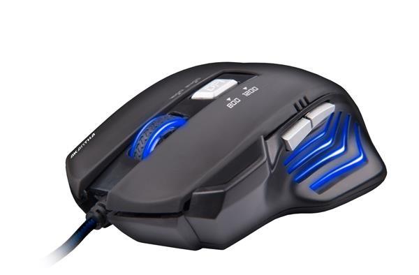 C-TECH myš AKANTHA,  herná,  modré podsvietenie,  2400 DPI,  USB