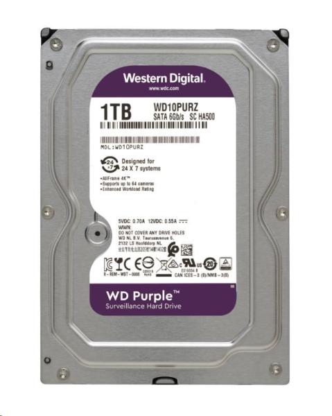 WD PURPLE WD11PURZ 1TB SATA/600 64MB cache, Low Noise, CMR1