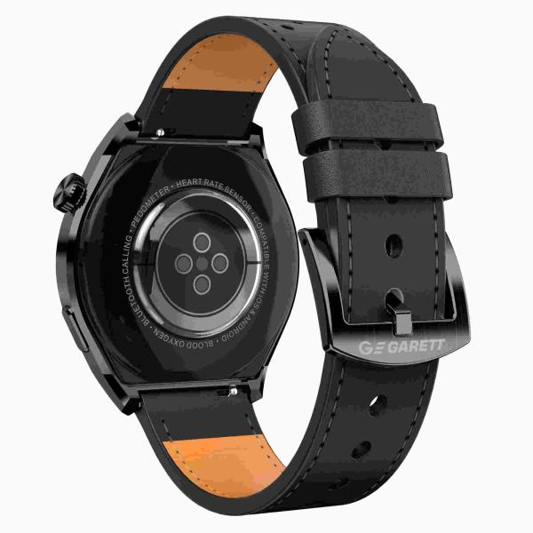 Garett Smartwatch V12 Black leather5