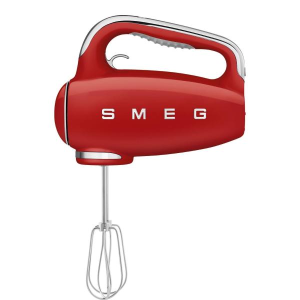 Smeg HMF01RDEU ruční mixér,  250 W,  9 programů,  časovač,  turbo,  elektronický tempomat,  červený