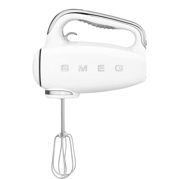 Smeg HMF01WHEU ruční mixér,  250 W,  9 programů,  časovač,  turbo,  elektronický tempomat,  bílý