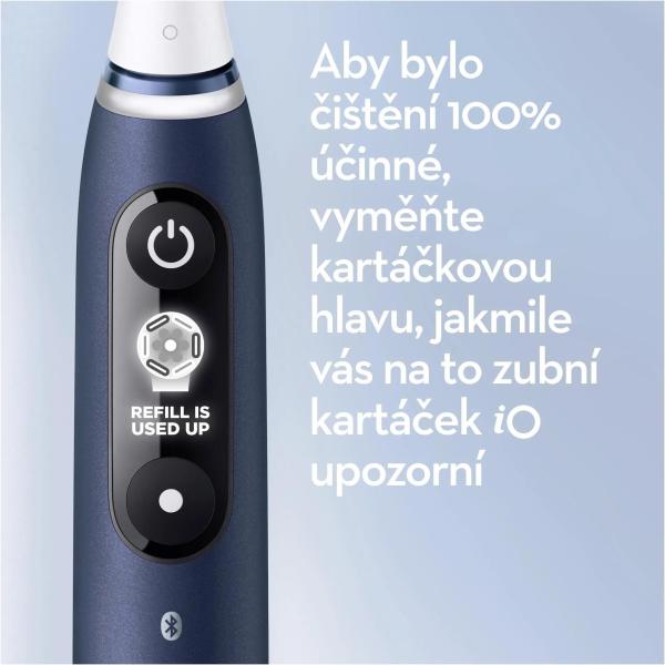 Oral-B iO Series 7 Sapphire elektrický zubní kartáček,  5 režimů,  cestovní pouzdro,  rychlonabíjecí stanice3