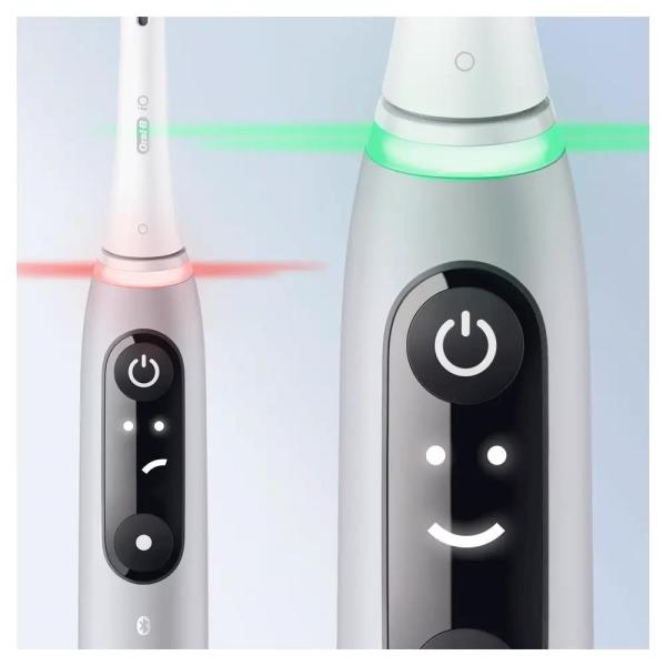 Oral-B iO Series 6 Grey Opal elektrický zubní kartáček,  magnetický,  5 režimů,  tlakový senzor,  AI,  pouzdro6