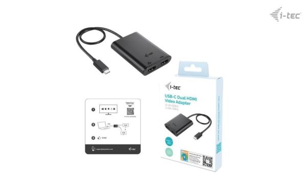 i-tec USB-C Dual 4K/60Hz (single 8K/30Hz) HDMI Video Adapter0