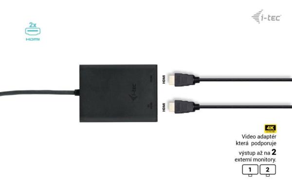 i-tec USB-C Dual 4K/60Hz (single 8K/30Hz) HDMI Video Adapter2