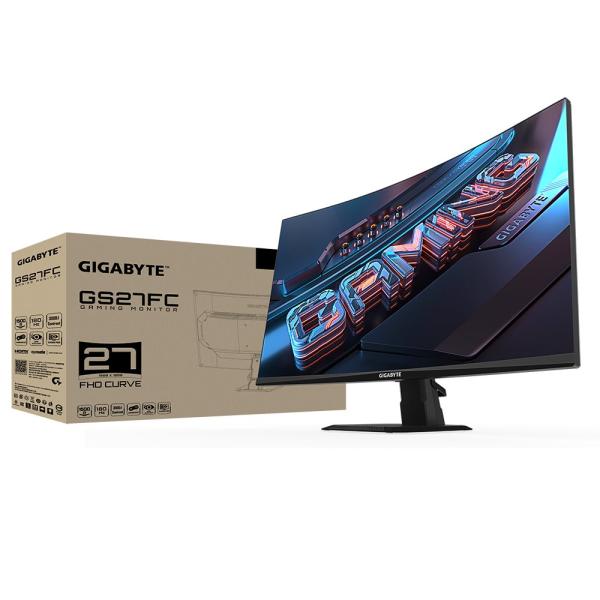 GIGABYTE LCD - 27" Gaming monitor GS27FC,  1920x1080,  250cd/ m2,  1ms,  2xHDMI,  1xDP,  curve,  VA 1500R7