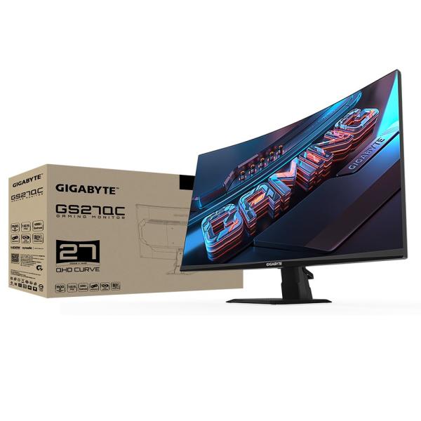 GIGABYTE LCD - 27" Gaming monitor GS27QC, 2560x1440, 250cd/m2, 1ms, 2xHDMI, 1xDP, curve, VA 1500R8