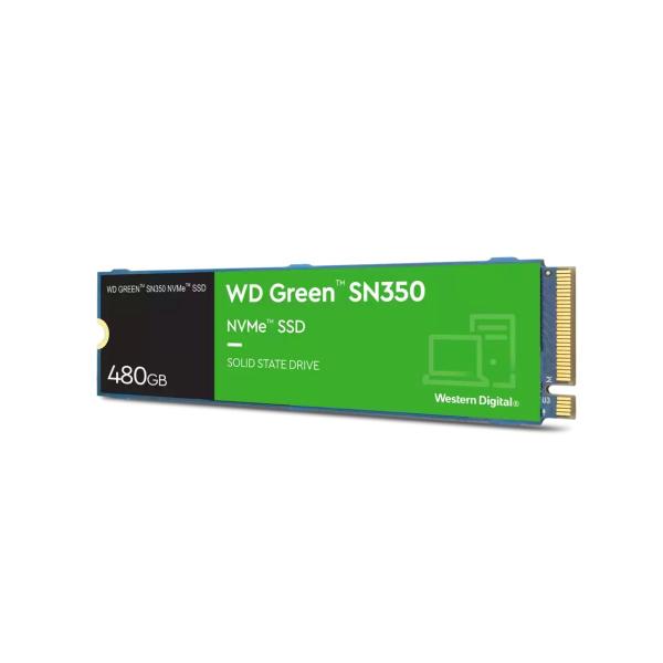 WD GREEN NVMe SSD 480GB PCIe SN350,  Geb3 8GB/ s,  (R:2400/ W:1650 MB/ s)1