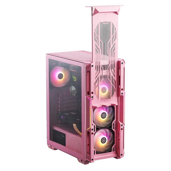 ADATA XPG case STARKER AIR Mid-Tower,  bez zdroje,  1x 120mm + 1x 120mm ARGB,  Ružová10