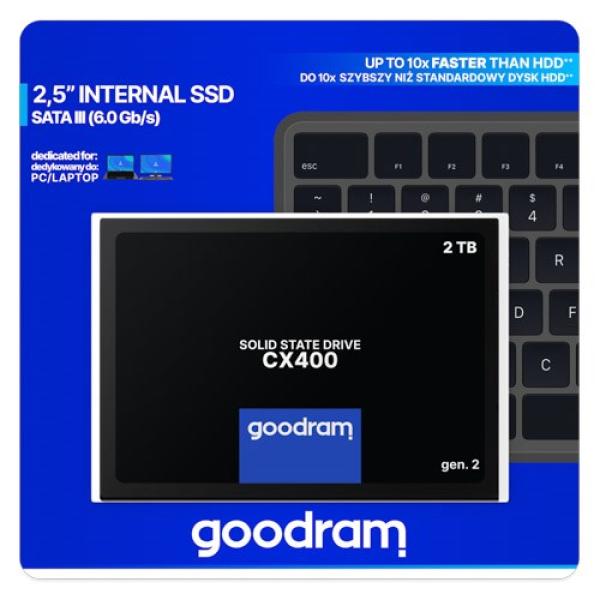 GOODRAM SSD CX400 Gen.2 2TB,  SATA III 7mm,  2, 5"2