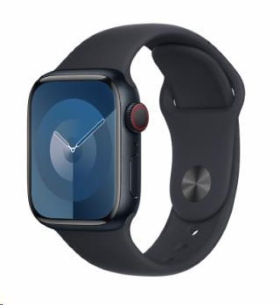Apple Watch Series 9 GPS + Cellular 41mm Midnight Aluminium Case with Midnight Sport Band - M/L