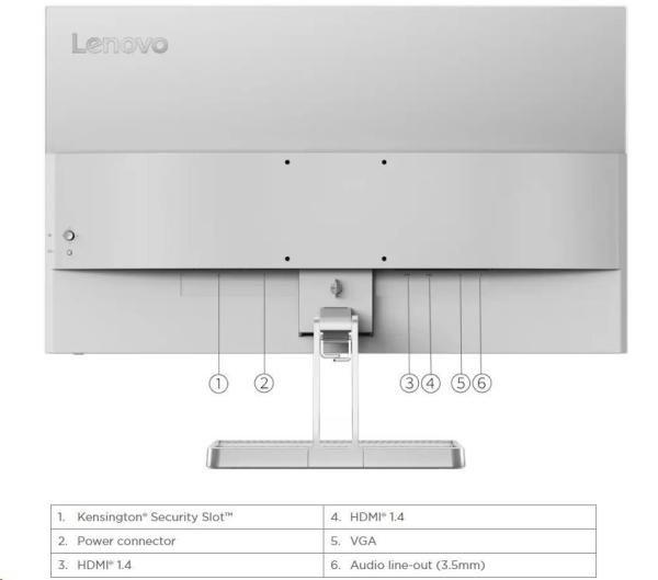 LENOVO LCD L27i-40 - 27", IPS, 16:9, 1920x1080, 6 ms, 300 nits, 1300:1, HDMI, VGA, VESA, 3Y3