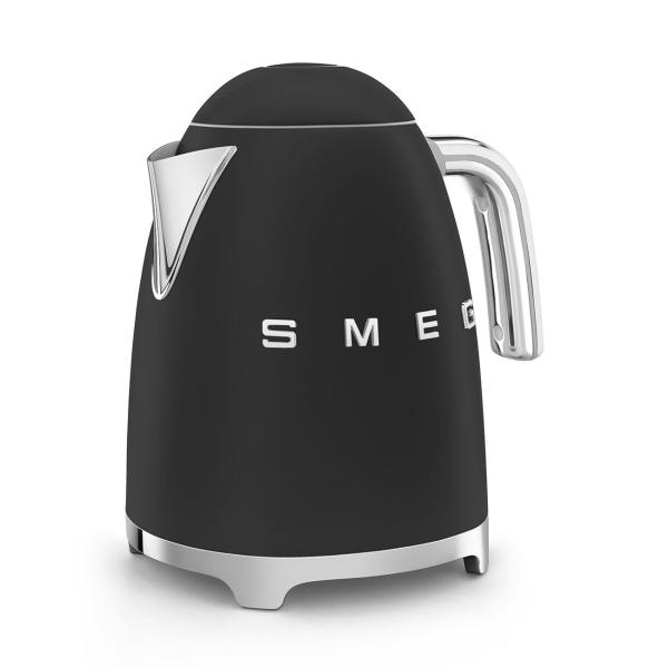 Smeg KLF03BLMEU, rychlovarná konvice, 1, 7 l, (7 šálků), 2400 W, styl 50. let, matná černá2