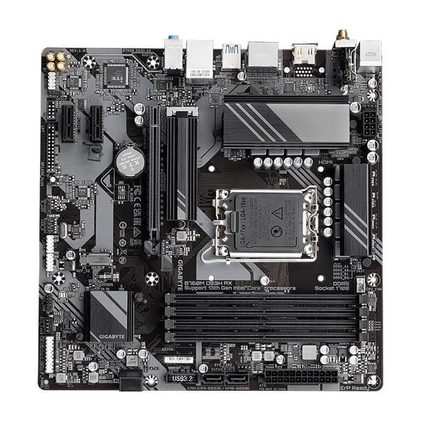 GIGABYTE MB Sc LGA1700 B760M DS3H AX,  Intel B760,  4xDDR5,  2xDP,  1xHDMI,  WI-FI,  mATX4