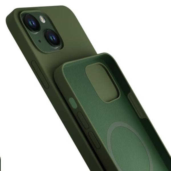 3mk ochranný kryt Hardy Silicone MagCase pro Apple iPhone 15 Plus,  Alphine Green2