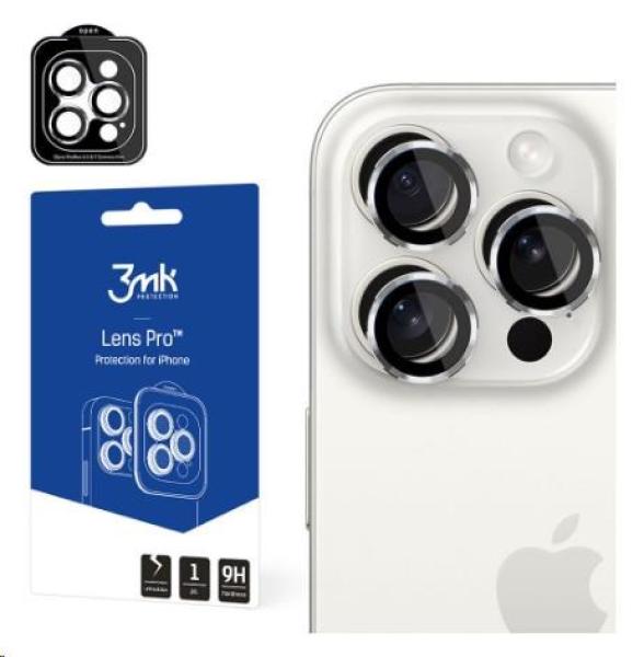 3mk ochrana kamery Lens Protection Pro pro Apple iPhone 15 Pro Max,  Silver