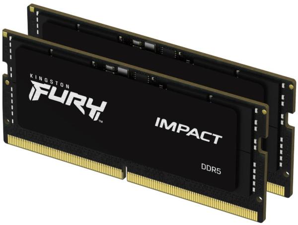 Kingston FURY Impact/ SO-DIMM DDR5/ 32GB/ 6400MHz/ CL38/ 2x16GB/ Black