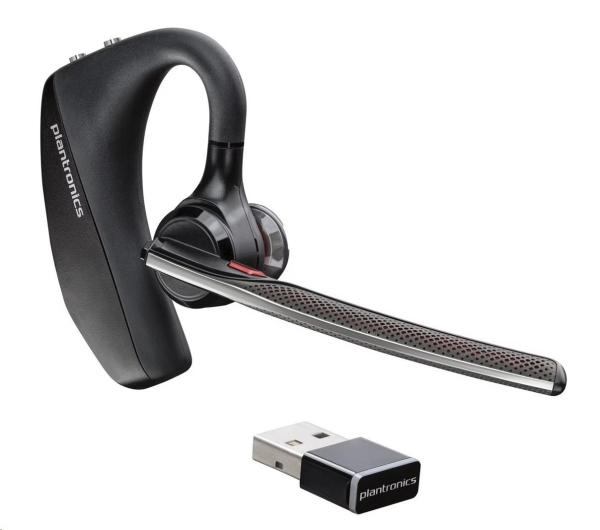 Poly Voyager 5200 UC bluetooth headset,  BT700 USB-A adaptér,  nabíjecí pouzdro1