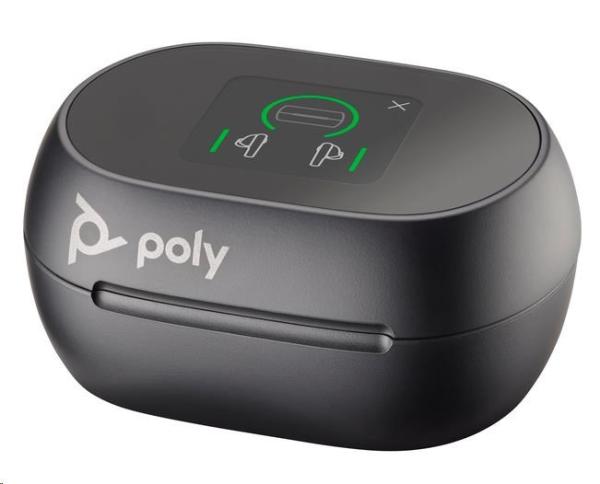 Poly Voyager Free 60+ bluetooth headset,  BT700 USB-A adaptér,  dotykové nabíjecí pouzdro,  černá